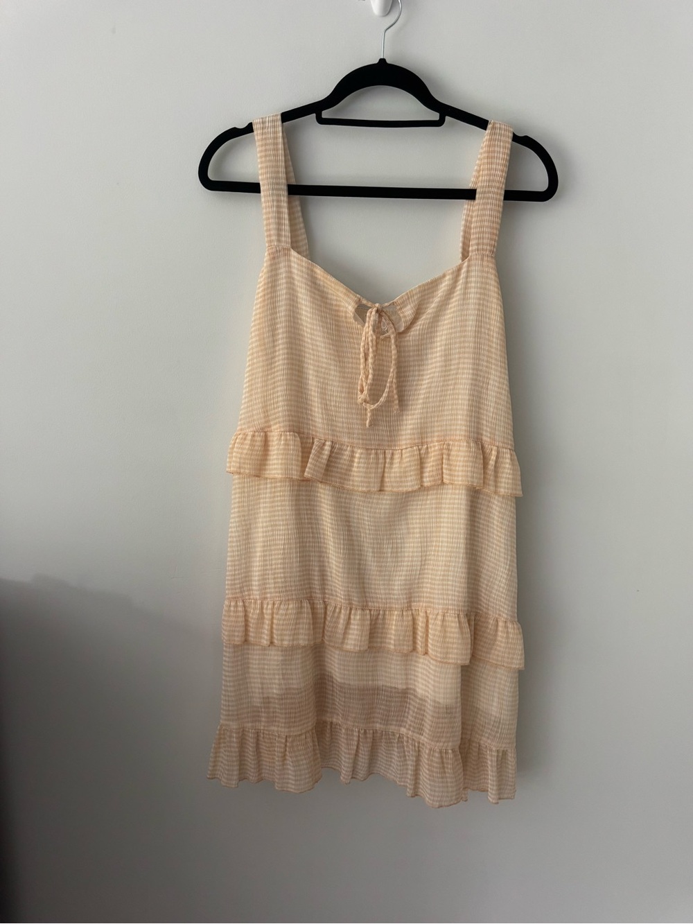 Sadie & Sage Gingham Ruffle Mini Dress